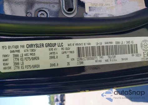 2011 Ram Ram 1500 Slt из США, поврежденный, VIN 1D7RV1CT5BS566771